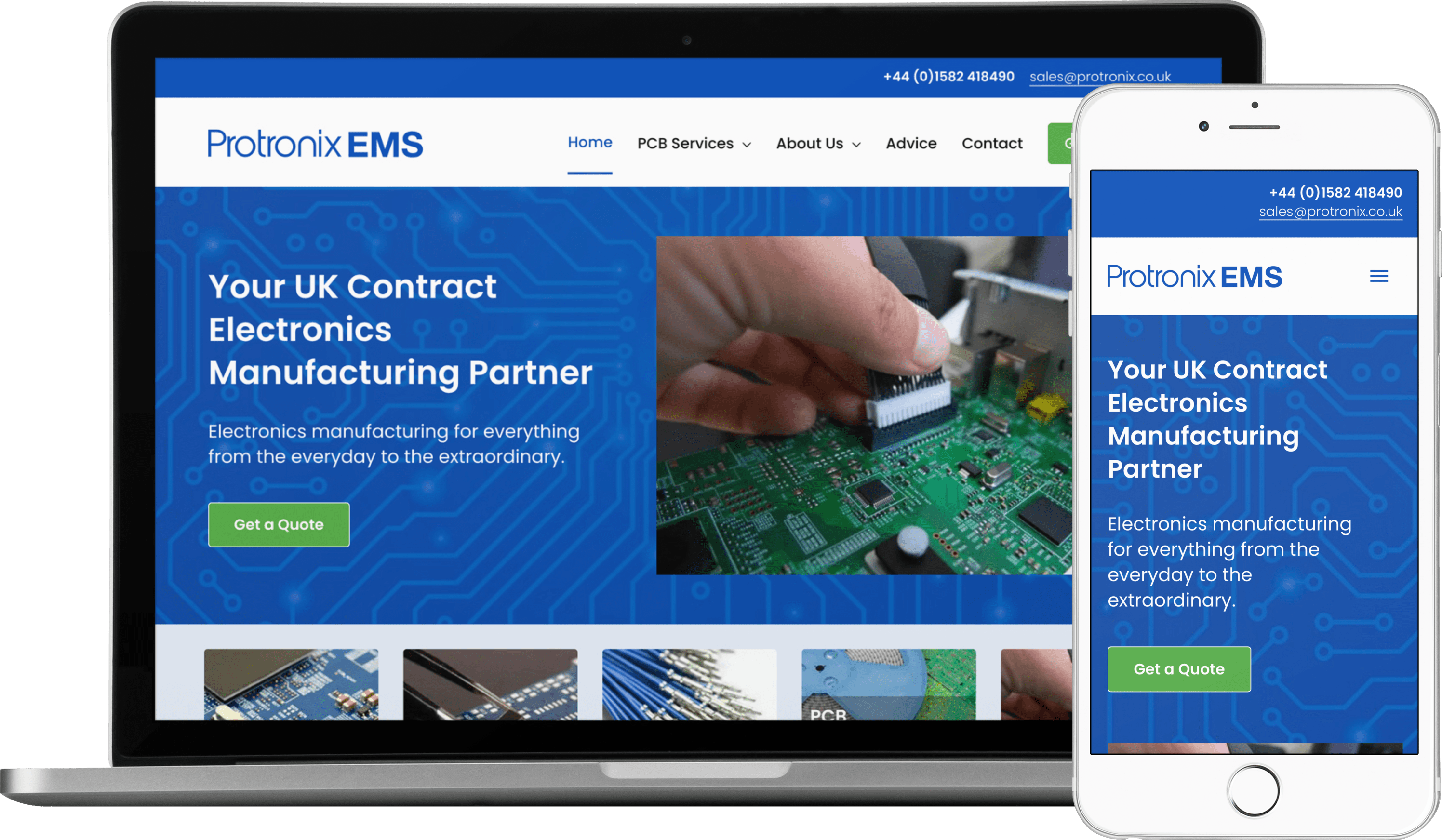 Electronics Manufacturer Website