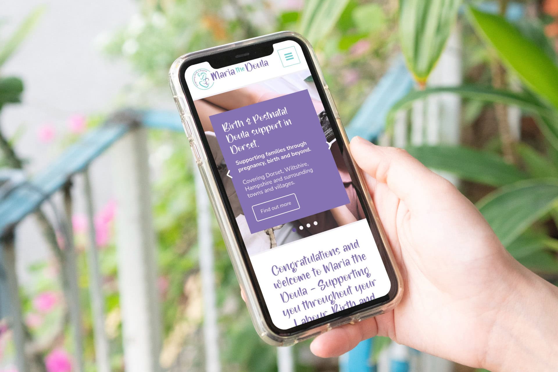 doula website design thumbnail